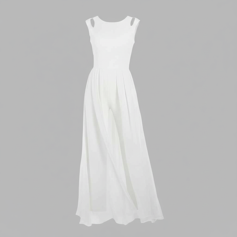 Women's Sleeveless Wide Leg Jumpsuit | Casual Summer Romper