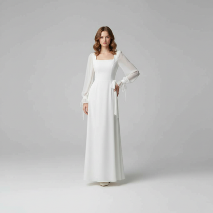 Elegant Long Sleeve Maxi Dress | Wedding Guest Dresses