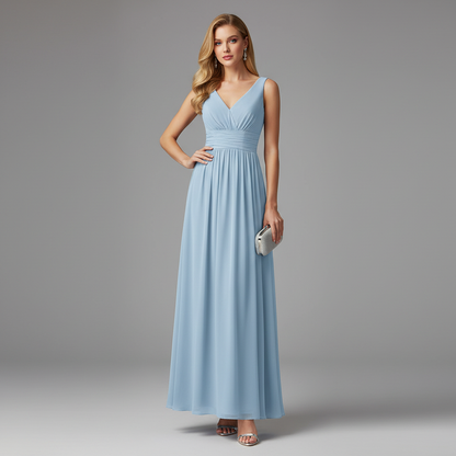 Elegant Maxi Dress | Women's Sleeveless V-Neck Summer Dress