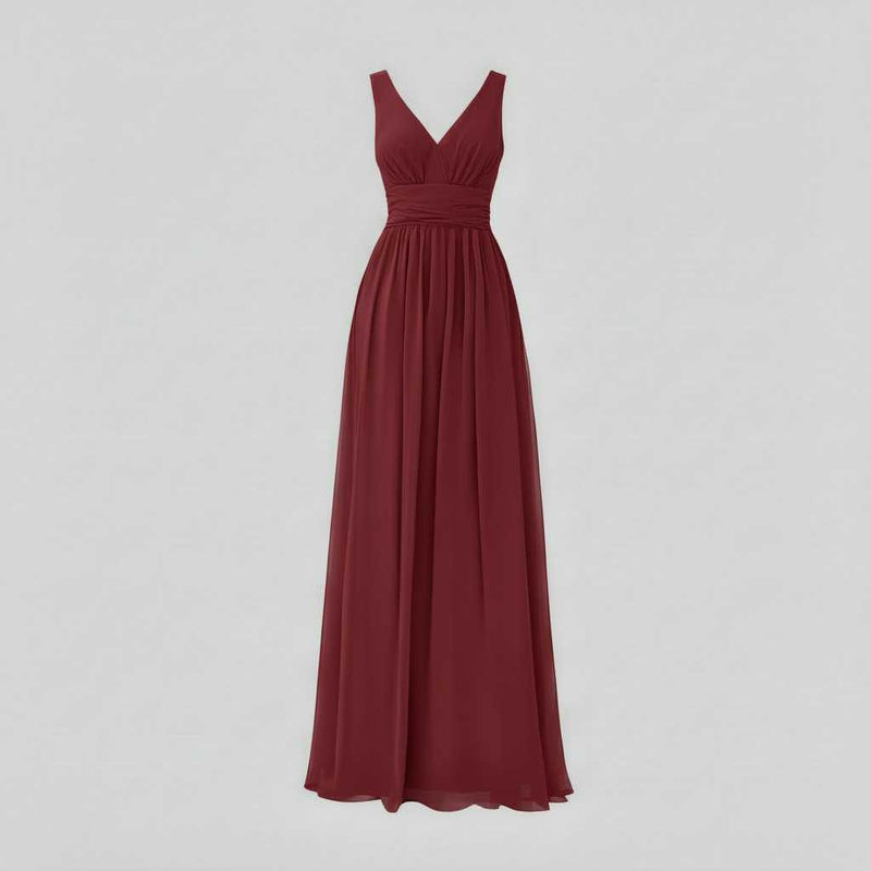 Elegant Maxi Dress | Women's Sleeveless V-Neck Summer Dress