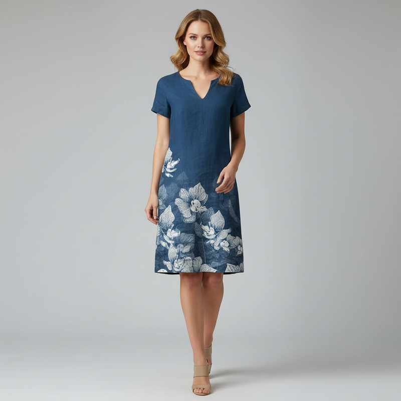 Floral Mini Dress | Women's Summer Dress with Short Sleeves
