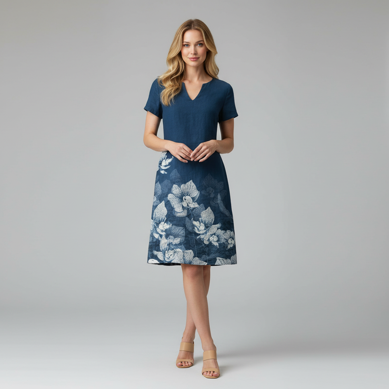 Floral Mini Dress | Women's Summer Dress with Short Sleeves