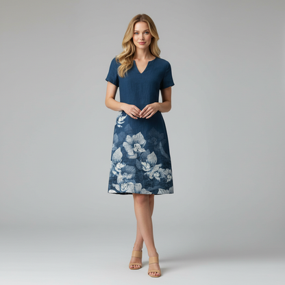 Floral Mini Dress | Women's Summer Dress with Short Sleeves