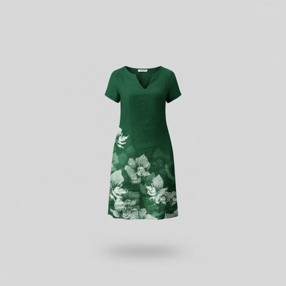Floral Mini Dress | Women's Summer Dress with Short Sleeves