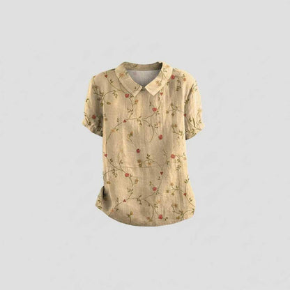 Vintage Floral Blouse | Women's Blouse Casual Top
