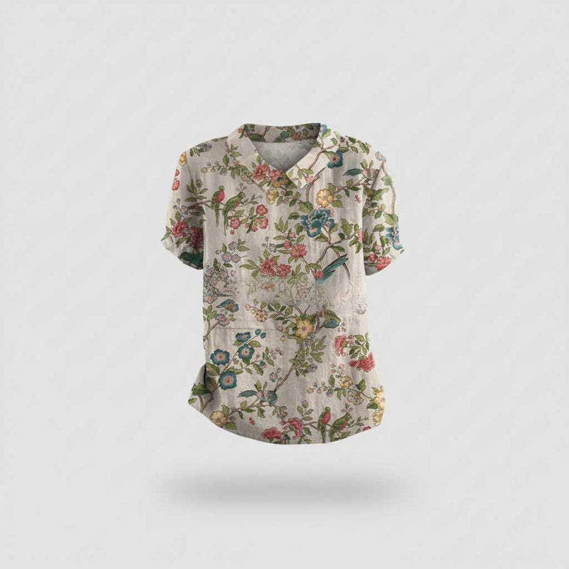 Vintage Floral Blouse | Women's Blouse Casual Top