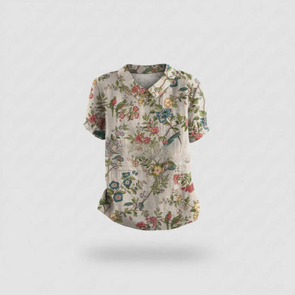 Vintage Floral Blouse | Women's Blouse Casual Top