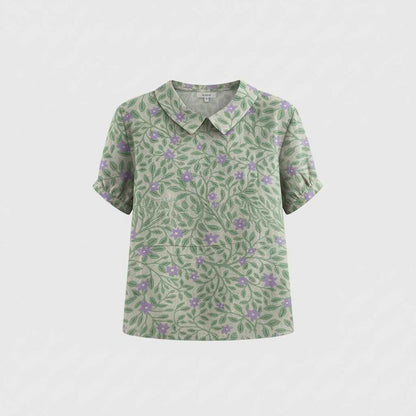 Vintage Floral Blouse | Women's Blouse Casual Top