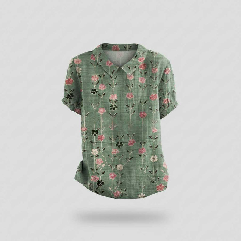Vintage Floral Blouse | Women's Blouse Casual Top