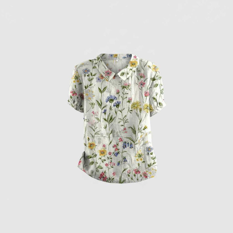 Vintage Floral Blouse | Women's Blouse Casual Top