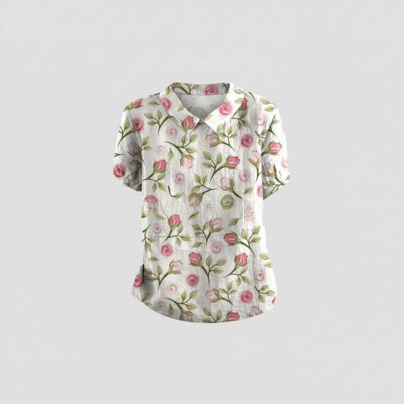 Vintage Floral Blouse | Women's Blouse Casual Top
