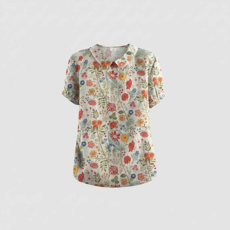 Vintage Floral Blouse | Women's Blouse Casual Top