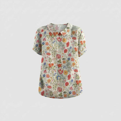 Vintage Floral Blouse | Women's Blouse Casual Top