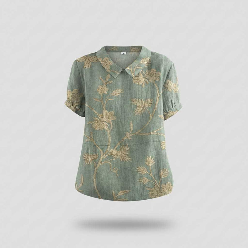 Vintage Floral Blouse | Women's Blouse Casual Top