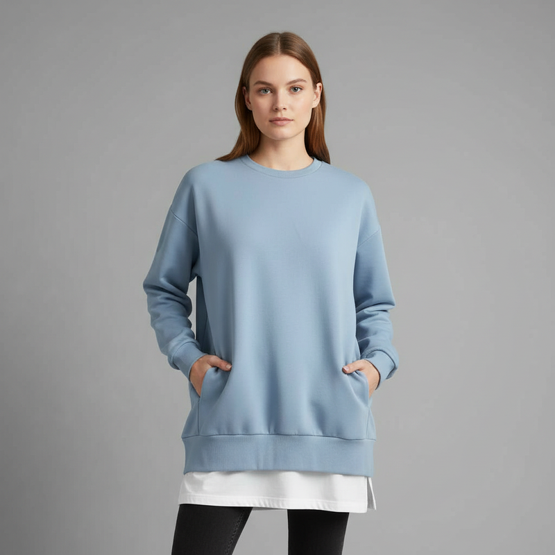 Women's Oversized Crew Neck Sweatshirt | Long Sleeve Top
