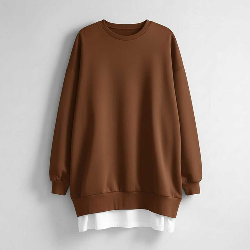 Women's Oversized Crew Neck Sweatshirt | Long Sleeve Top
