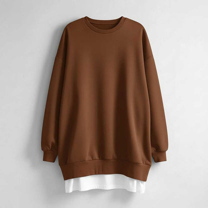 Women's Oversized Crew Neck Sweatshirt | Long Sleeve Top