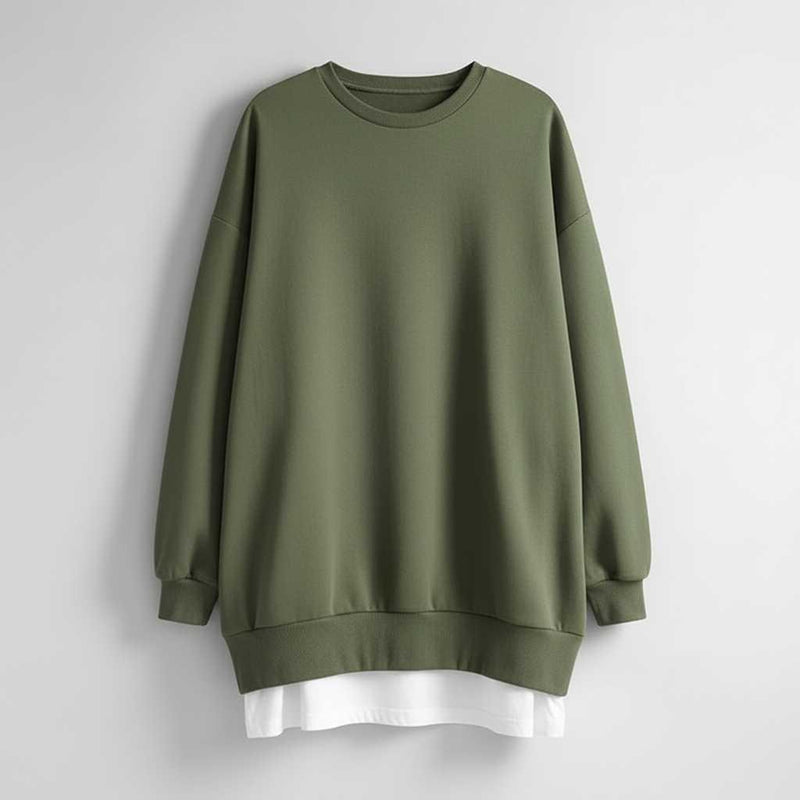 Women's Oversized Crew Neck Sweatshirt | Long Sleeve Top