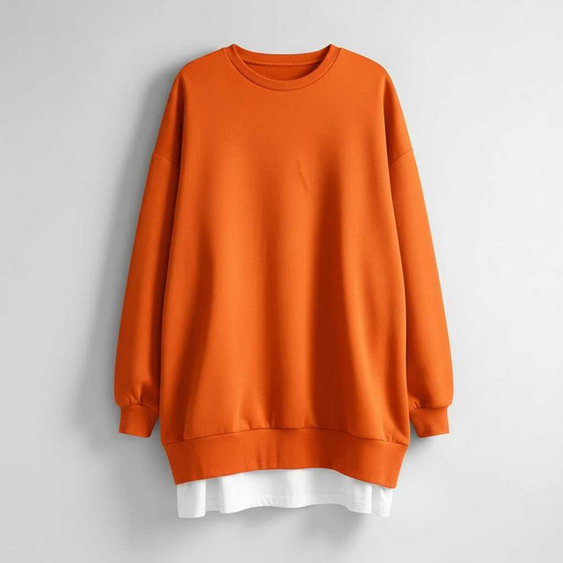Women's Oversized Crew Neck Sweatshirt | Long Sleeve Top