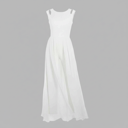 Women's Sleeveless Wide Leg Jumpsuit | Casual Summer Romper