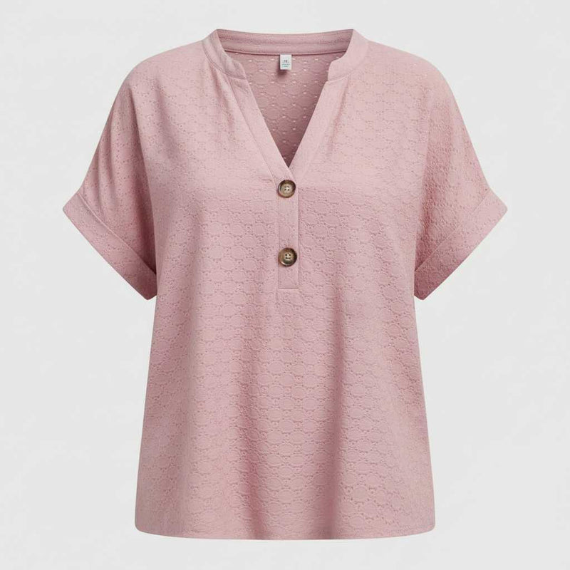 Women's V-Neck Short Sleeve Top | Casual Summer Top