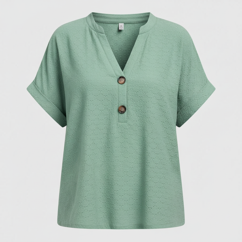 Women's V-Neck Short Sleeve Top | Casual Summer Top