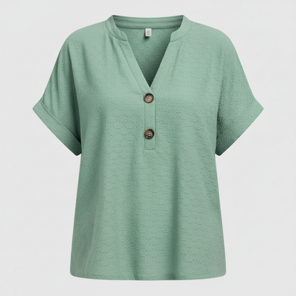 Women's V-Neck Short Sleeve Top | Casual Summer Top