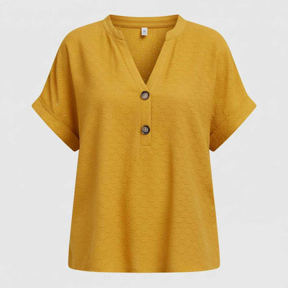 Women's V-Neck Short Sleeve Top | Casual Summer Top
